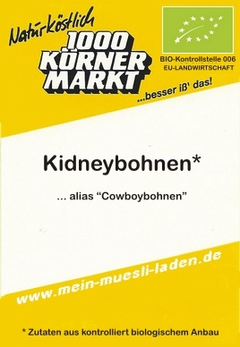 Kidneybohnen, Bio rot  250 g aus Österreich