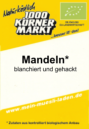 Mandeln Bio <b>blanchiert & gehackt 500 g</b>