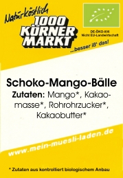 Schoko-Mango-Bälle, Bio 100 g
