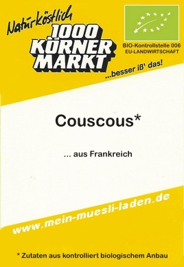 Couscous, Bio Vorratspack 2.500 g