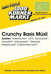Crunchy Basis Müsli, Bio 1.500 g