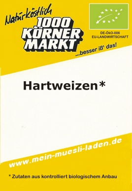 Hartweizen, Bio 2.500 g