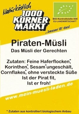 Piraten-Müsli, Mannschaftspackung  2 kg