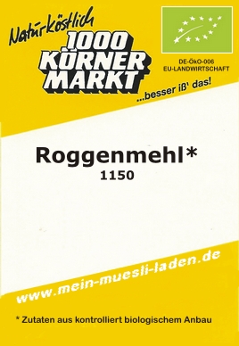 Roggenmehl, Bio 1150 / 1.000 g