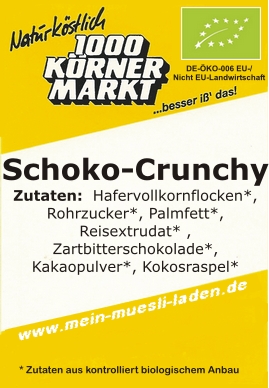 Schoko-Crunchy, Bio<B> 1.500 g</b>